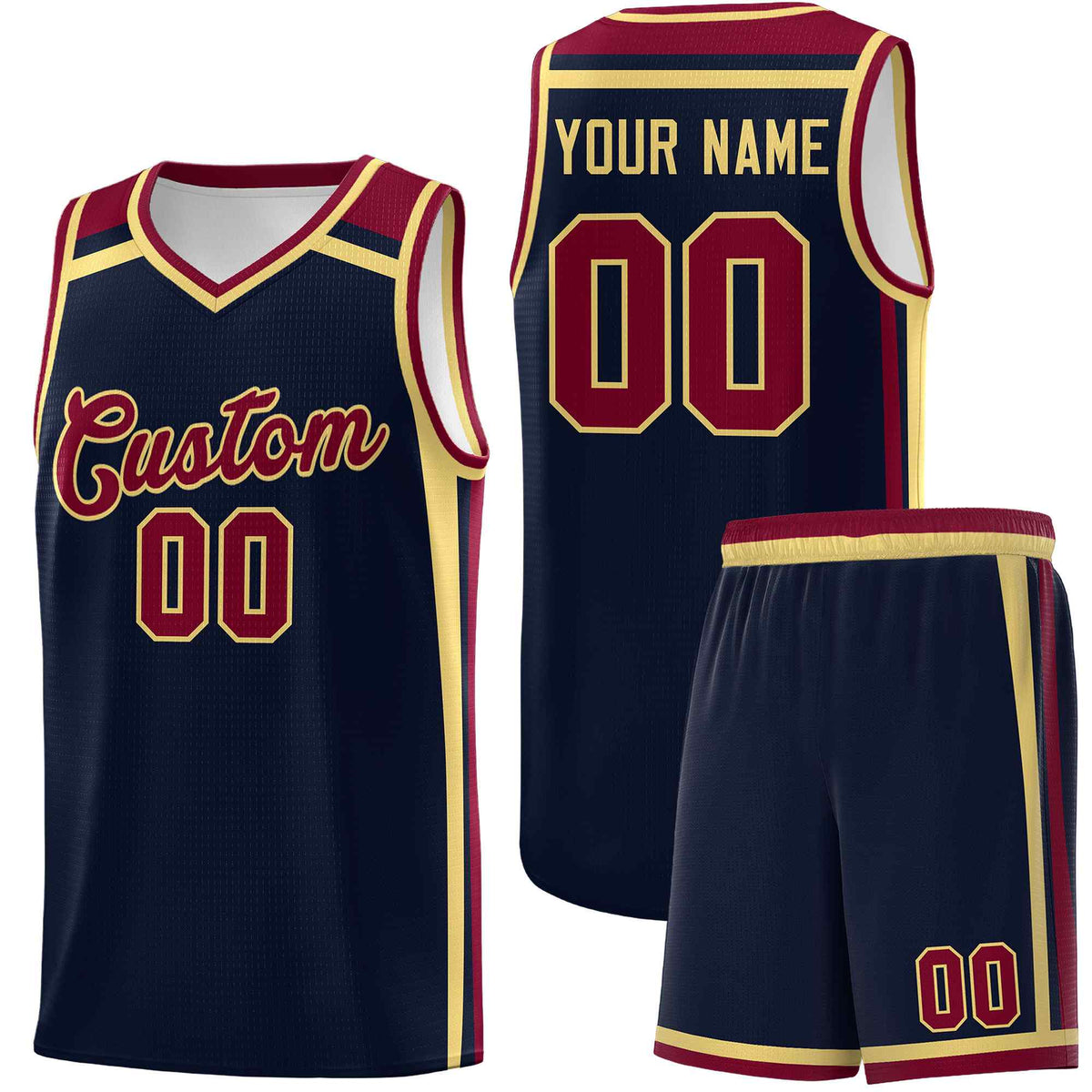 Custom Navy Khaki Crimson Trendy Color Charge Series Sports Uniform Basketball Jersey| KXKSHOP