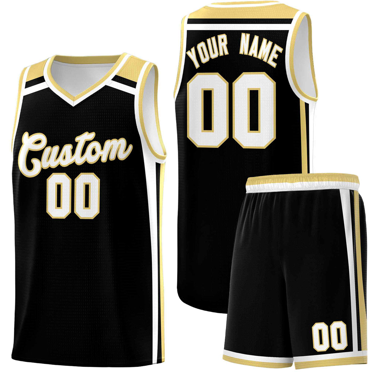 Custom Black Khaki White Trendy Color Charge Series Sports Uniform Basketball Jersey
