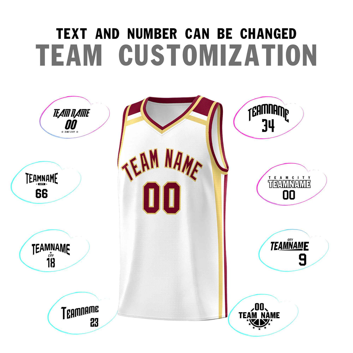 Custom White Khaki Crimson Trendy Color Charge Series Sports Uniform Basketball Jersey