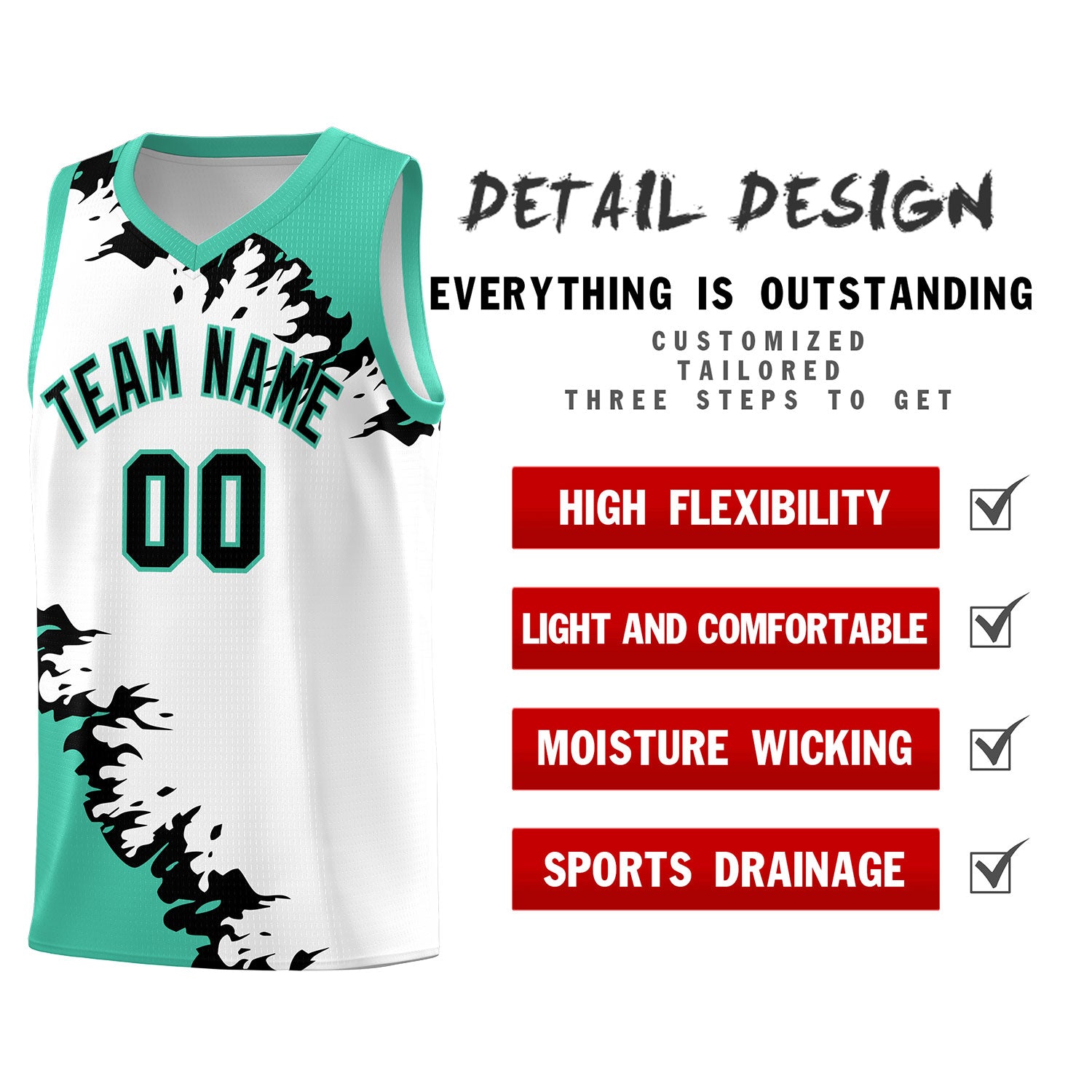 Custom White Black-Bright Green Sparkle Print Pattern Basketball Kits