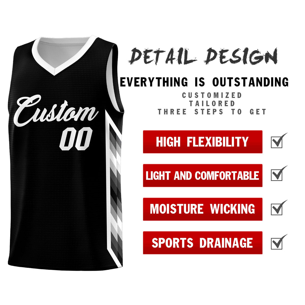 Custom White Mosaic Gradient Fashion Sports Uniform Basketball Jersey