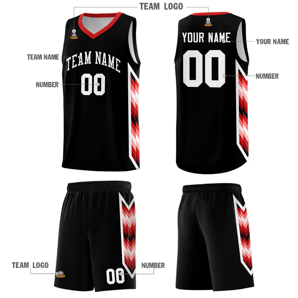 Custom Black Mosaic Gradient Fashion Sports Uniform Basketball Jersey