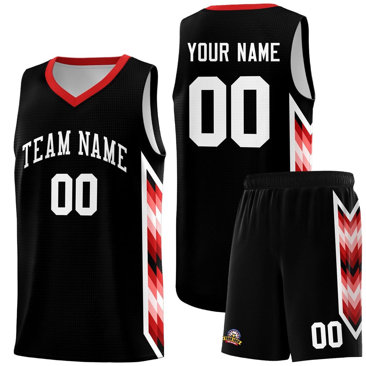 Custom Black Mosaic Gradient Fashion Sports Uniform Basketball Jersey