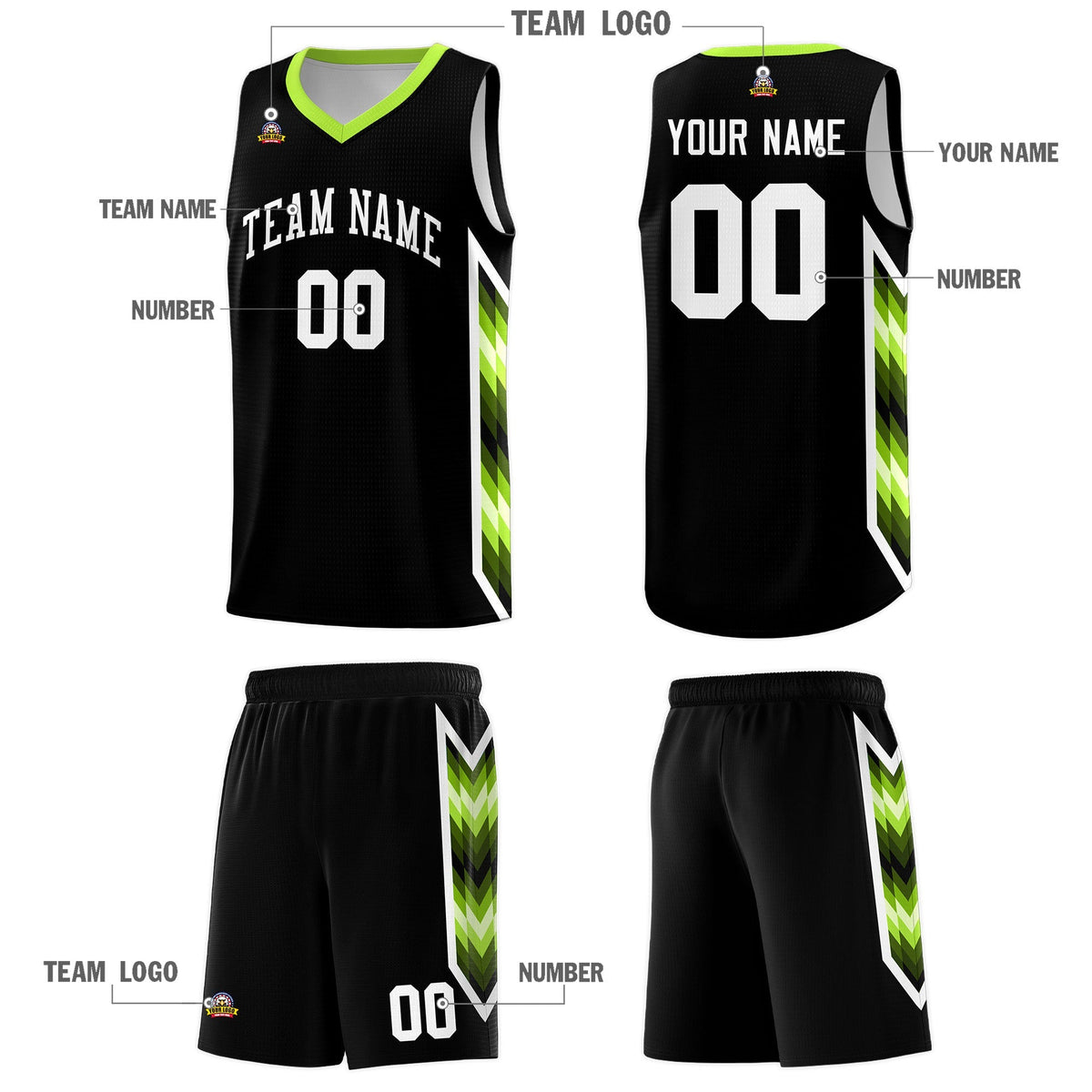Custom Black Mosaic Gradient Fashion Sports Uniform Basketball Jersey