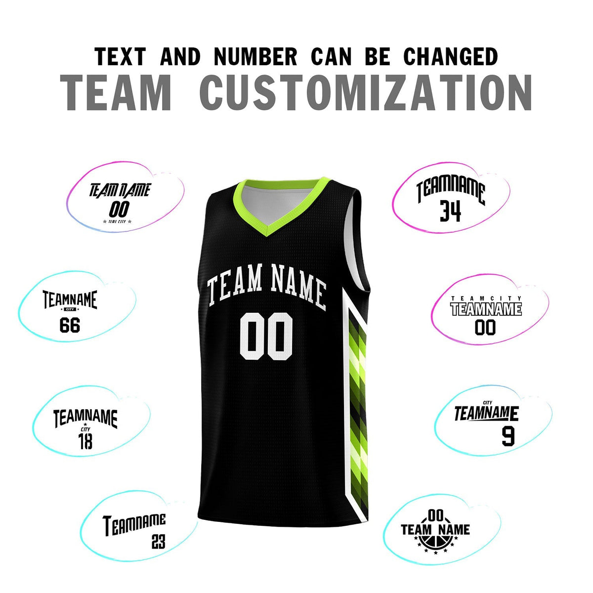 Custom Black Mosaic Gradient Fashion Sports Uniform Basketball Jersey