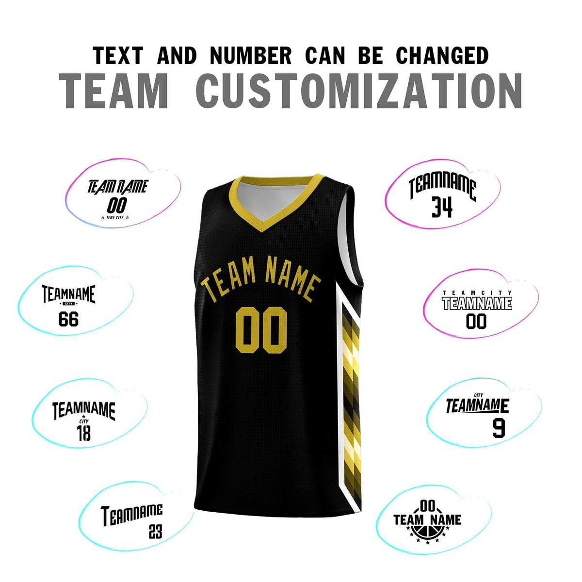 Custom Black Mosaic Gradient Fashion Sports Uniform Basketball Jersey