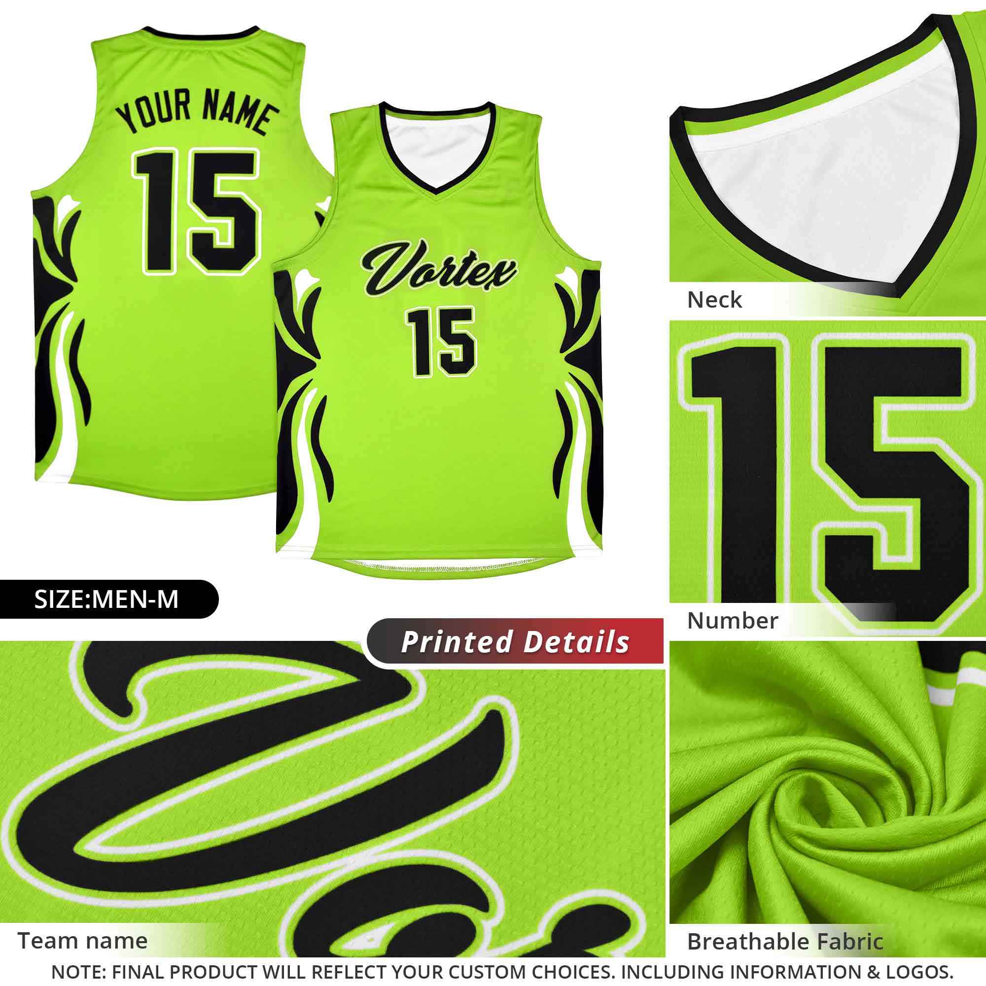 Custom Light Green Black-White Graffiti Pattern Side Curve Pattern Sports Uniform Basketball Jersey Sets