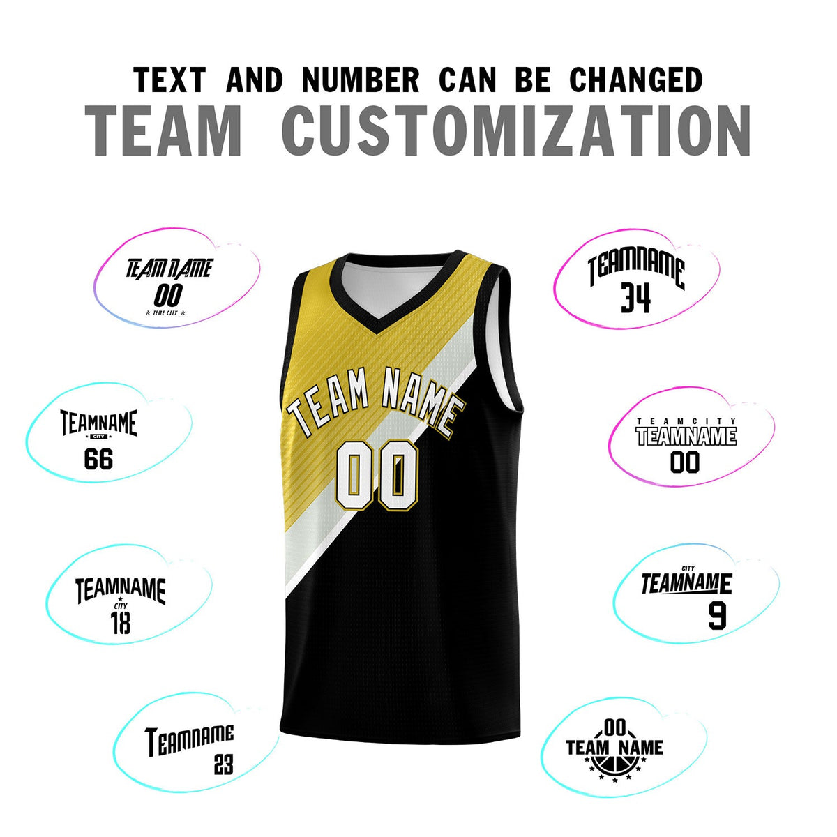 Custom Black Old Gold Gray Diagonal Stripes Color Block Sets Basketball Jersey | For Men,Perfect for Teams,Perfect for Coaches,Sublimation Printed,For Kid,For Youth | KXKSHOP