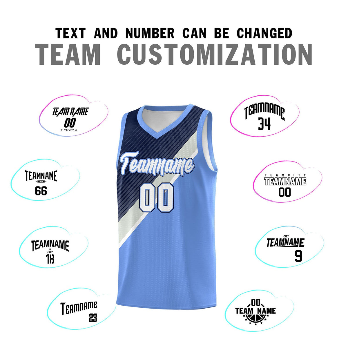 Custom Light Blue Navy Gray Diagonal Stripes Color Block Sets Basketball Jersey | For Men,Perfect for Teams,Perfect for Coaches,Sublimation Printed,For Kid,For Youth | KXKSHOP