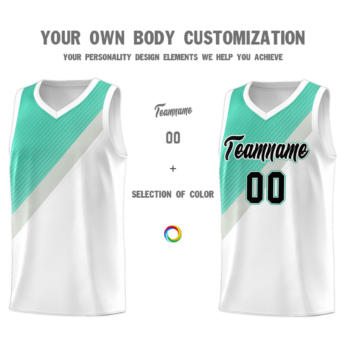 Custom White Bright Green Gray Diagonal Stripes Color Block Sets Basketball Jersey | For Men,Perfect for Teams,Perfect for Coaches,Sublimation Printed,For Kid,For Youth | KXKSHOP