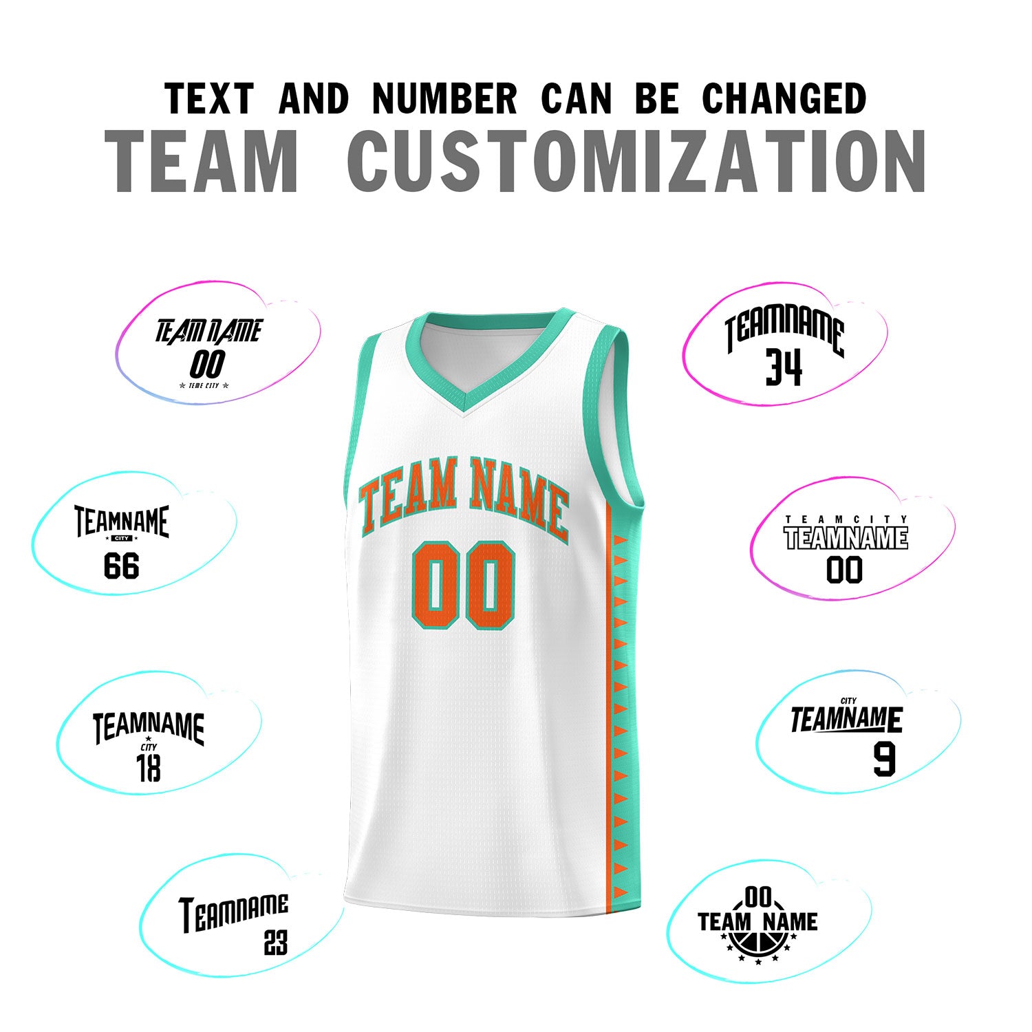 Custom White Bright Green Basketball Kits With Side Zigzag Pattern