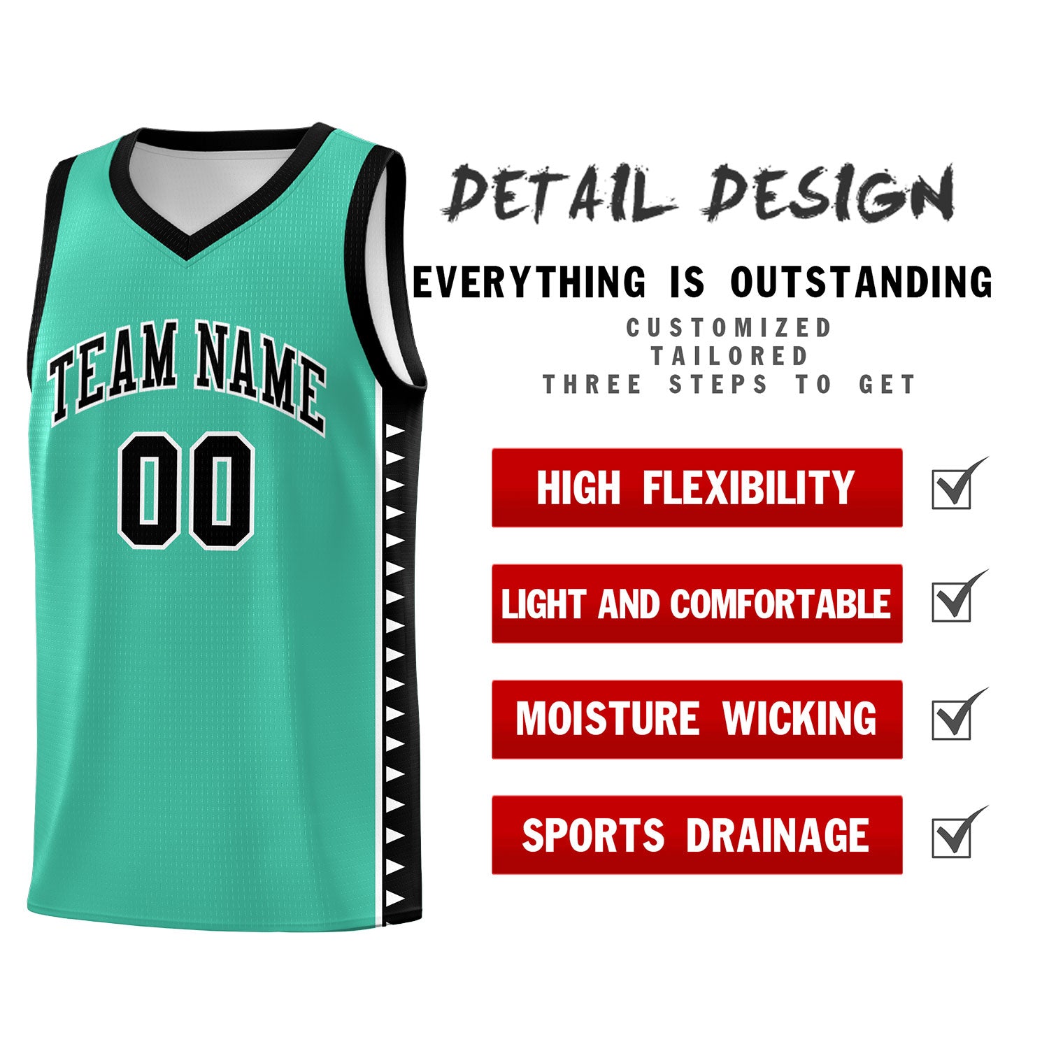 Custom Bright Green Black Basketball Kits With Side Zigzag Pattern