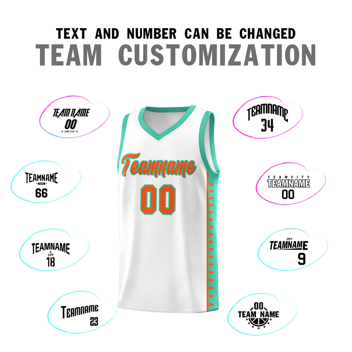 Custom White Bright Green Basketball Kits With Side Zigzag Pattern