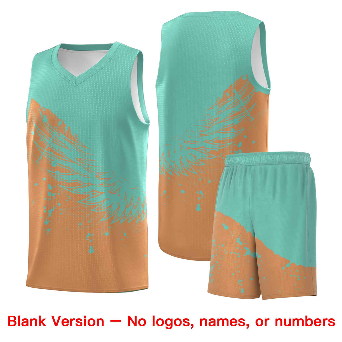Custom Buckskin Brown Bright Green Wing Pattern Sports Uniform Basketball Jersey| KXKSHOP