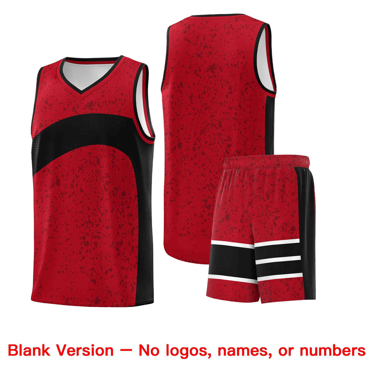 Custom Red Black Dot Graffiti Pattern Irregular Team Names Sports Uniform Basketball Jersey