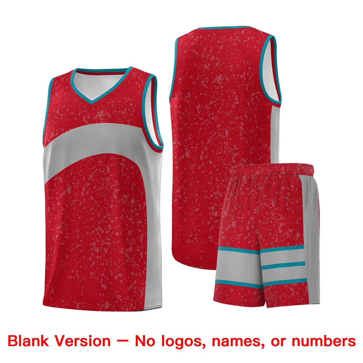 Custom Red Light Gray Dot Graffiti Pattern Irregular Team Names Sports Uniform Basketball Jersey