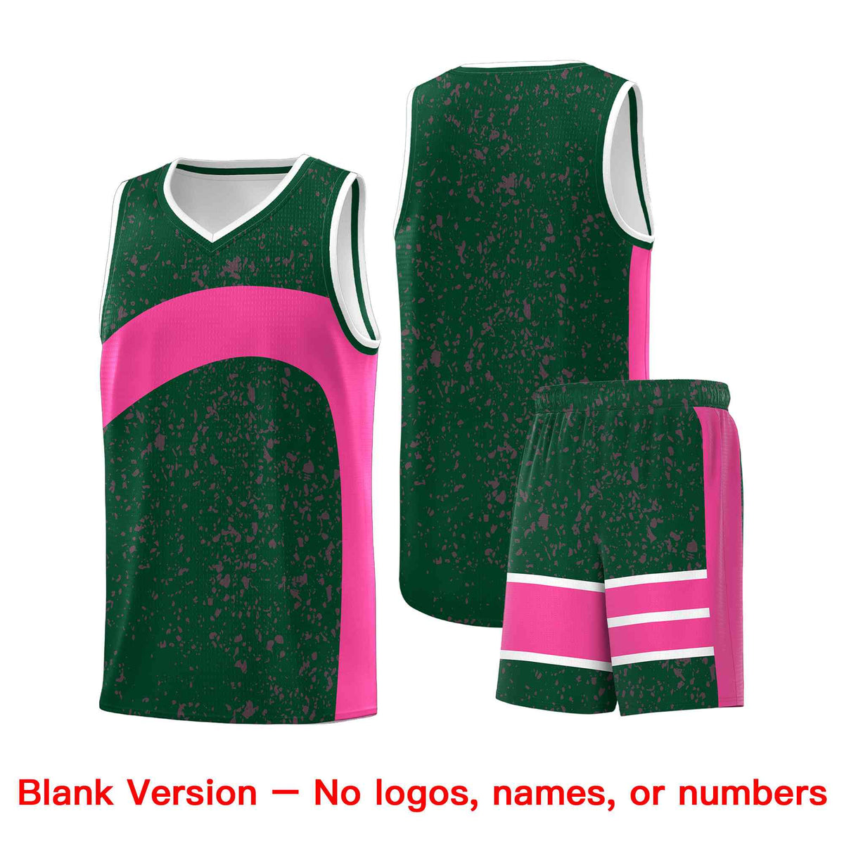Custom Green Pink Dot Graffiti Pattern Irregular Team Names Sports Uniform Basketball Jersey