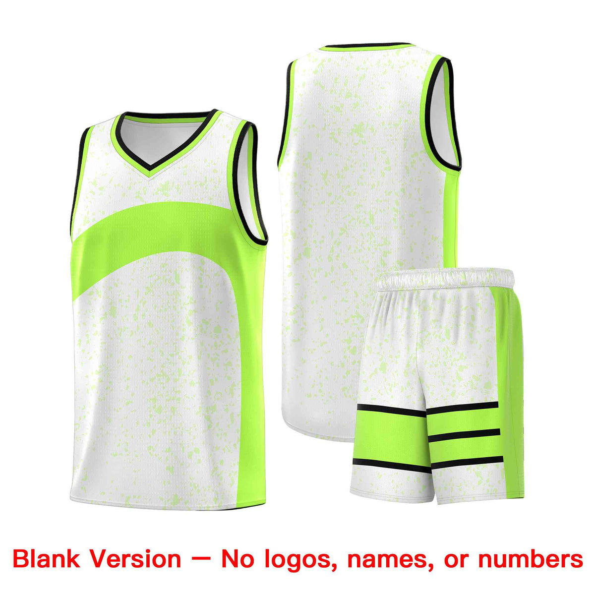 Custom White Fluorescent Green Dot Graffiti Pattern Irregular Team Names Sports Uniform Basketball Jersey