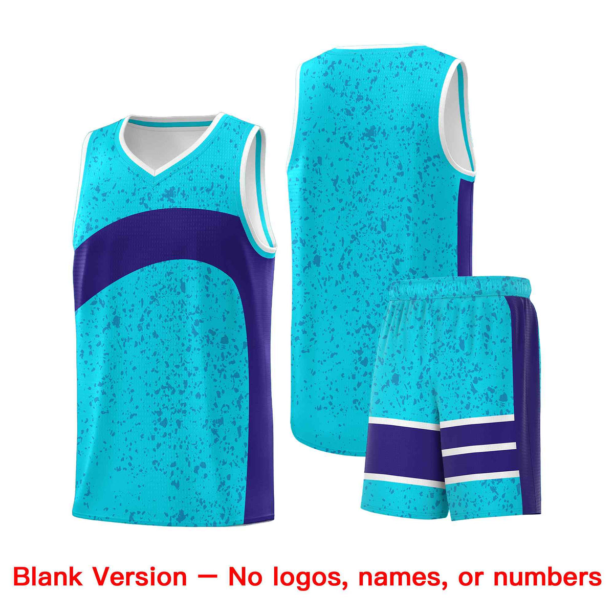 Custom Sky Blue Royal Dot Graffiti Pattern Irregular Team Names Sports Uniform Basketball Jersey