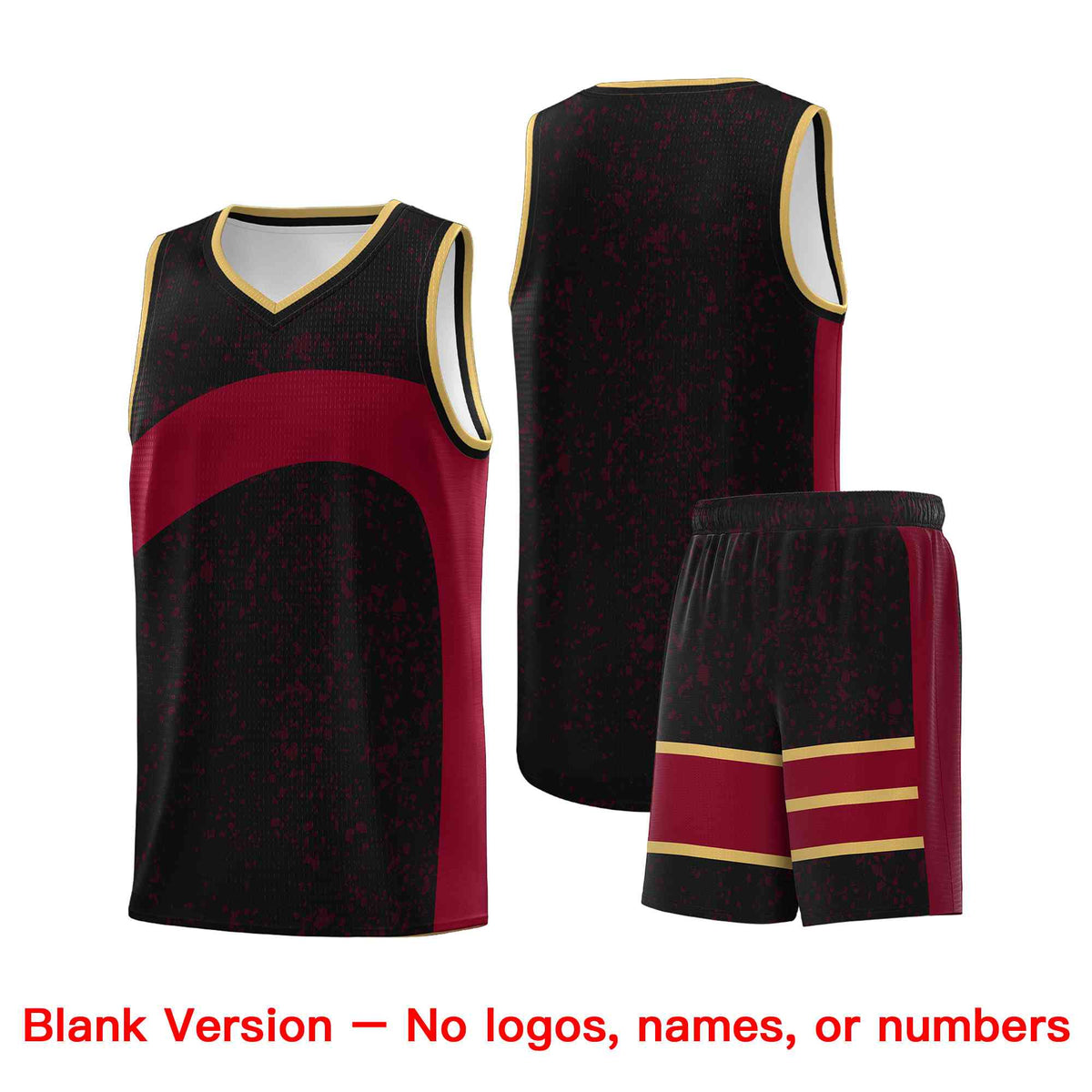 Custom Black Crimson Dot Graffiti Pattern Irregular Team Names Sports Uniform Basketball Jersey