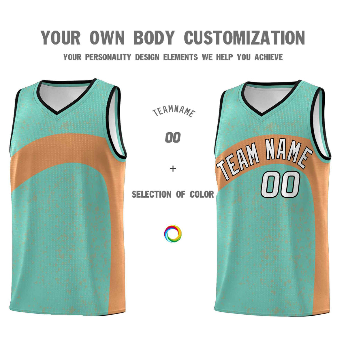 Custom Bright Green Buckskin Brown Dot Graffiti Pattern Irregular Team Names Sports Uniform Basketball Jersey