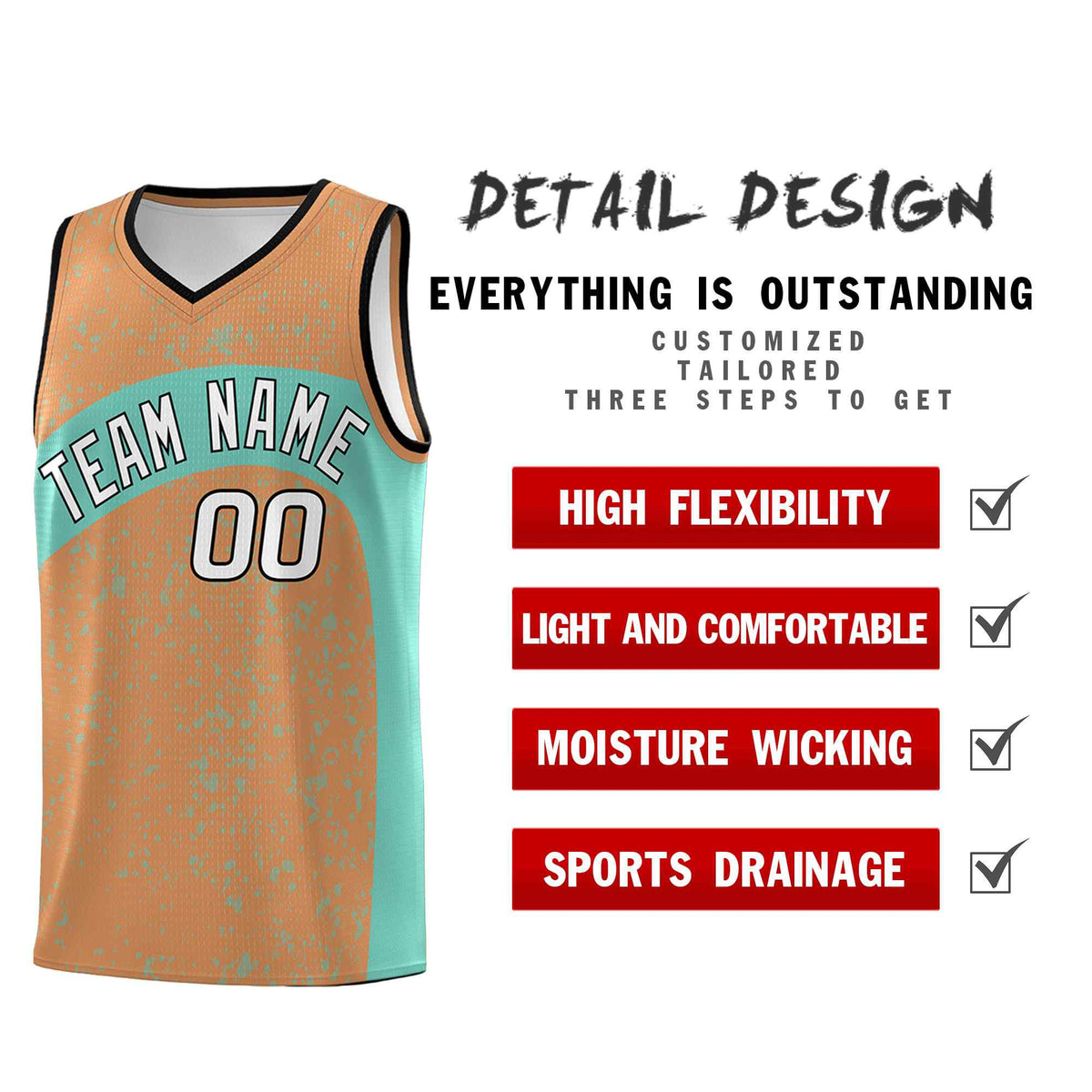Custom Buckskin Brown Bright Green Dot Graffiti Pattern Irregular Team Names Sports Uniform Basketball Jersey