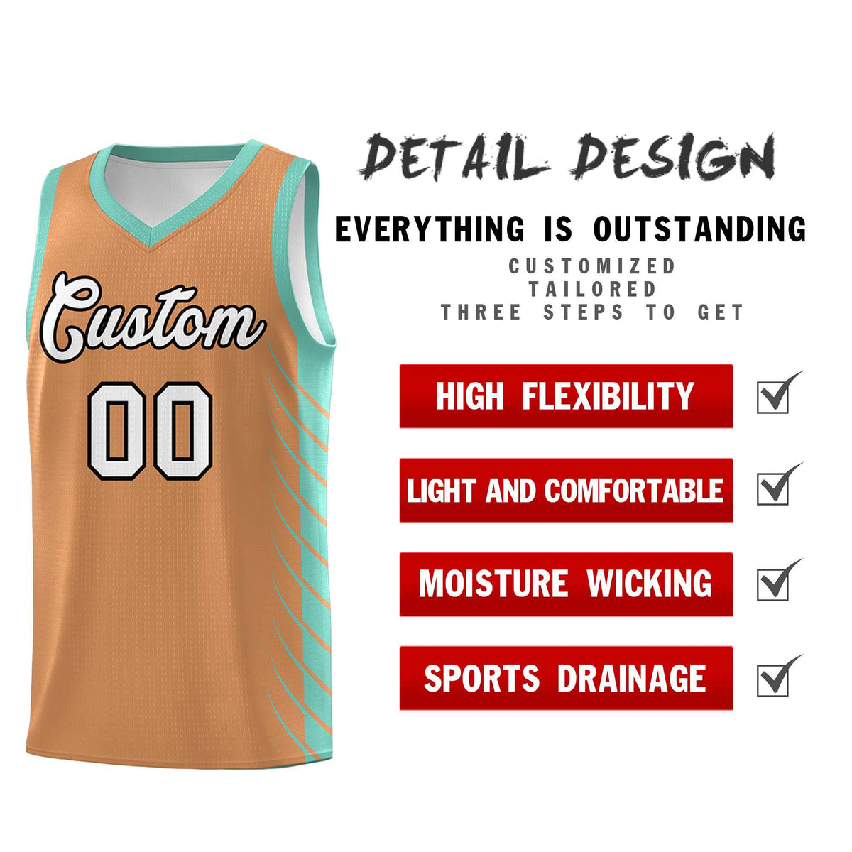 Custom Buckskin Brown Bright Green Personalized Side Symmetrical Line Pattern Sports Uniform Basketball Jersey| KXKSHOP