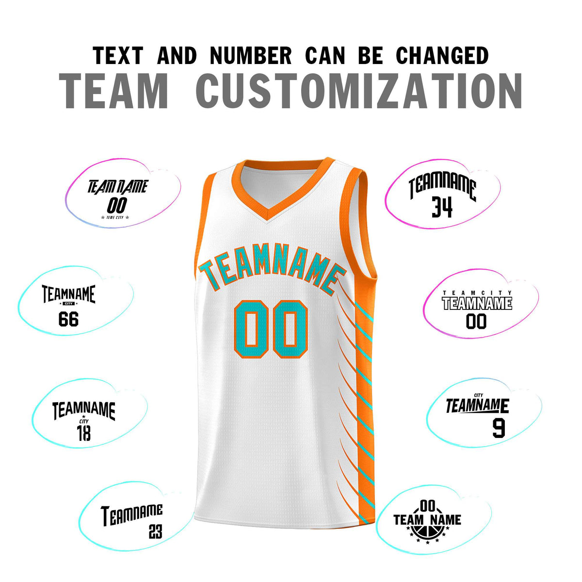Custom White Sky Blue Personalized Side Symmetrical Line Pattern Sports Uniform Basketball Jersey