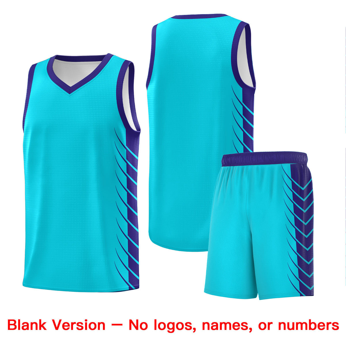 Custom Sky Blue Royal Personalized Side Symmetrical Line Pattern Sports Uniform Basketball Jersey