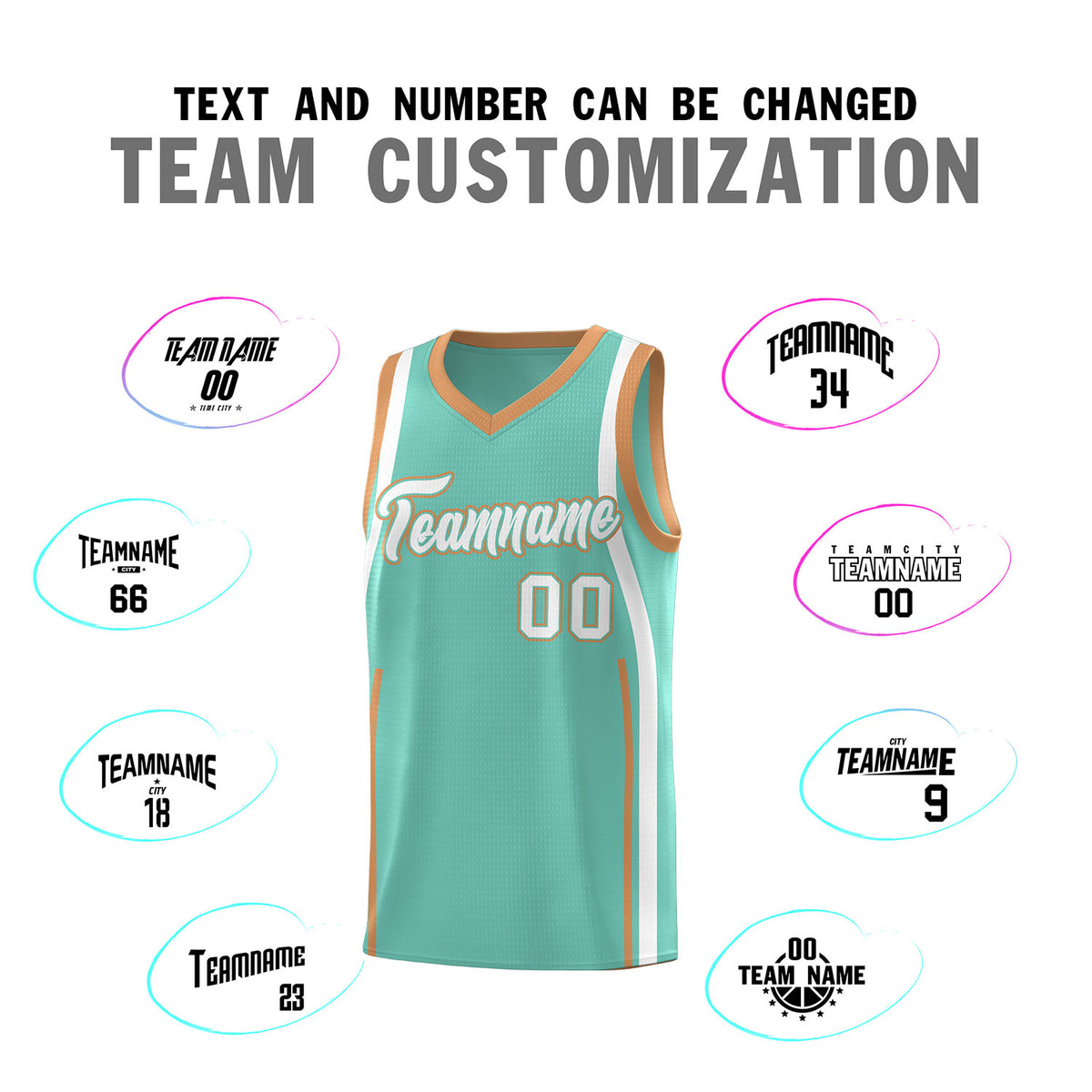 Custom Bright Green Buckskin Brown-White Ribbon Pattern Basketball Kits