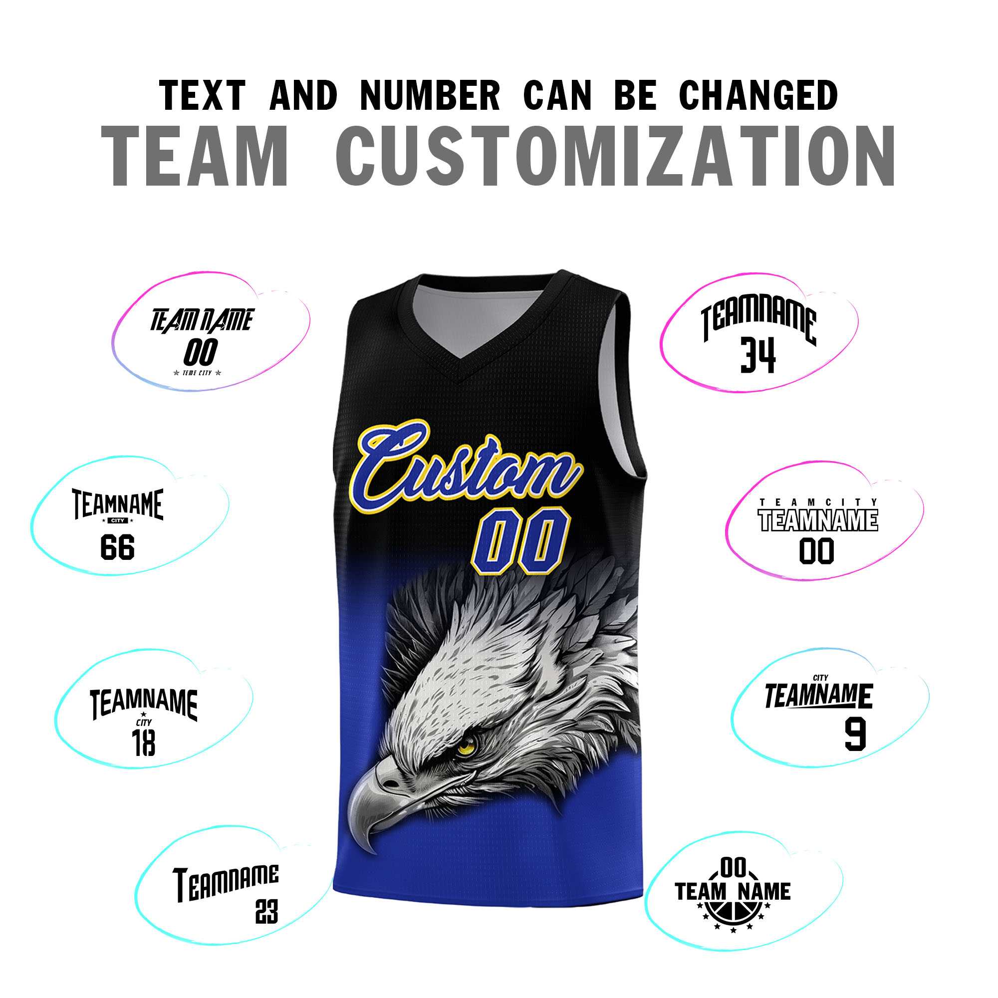 Custom Gray Powder Blue Basketball Kits with Eagle Pattern