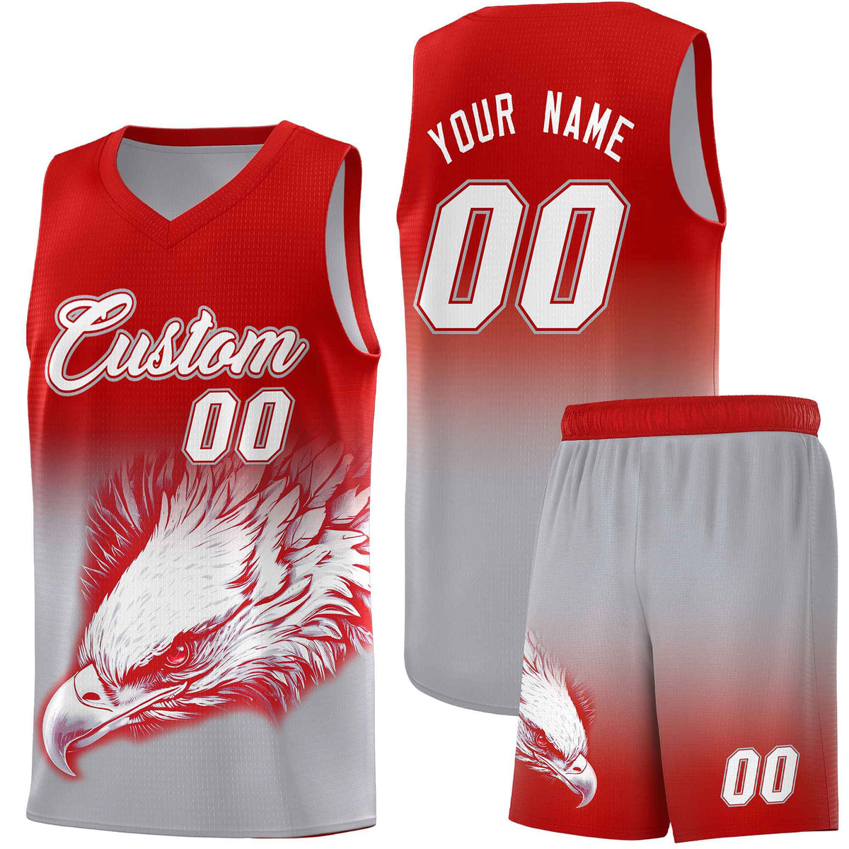Custom Navy Teal Basketball Kits with Eagle Pattern