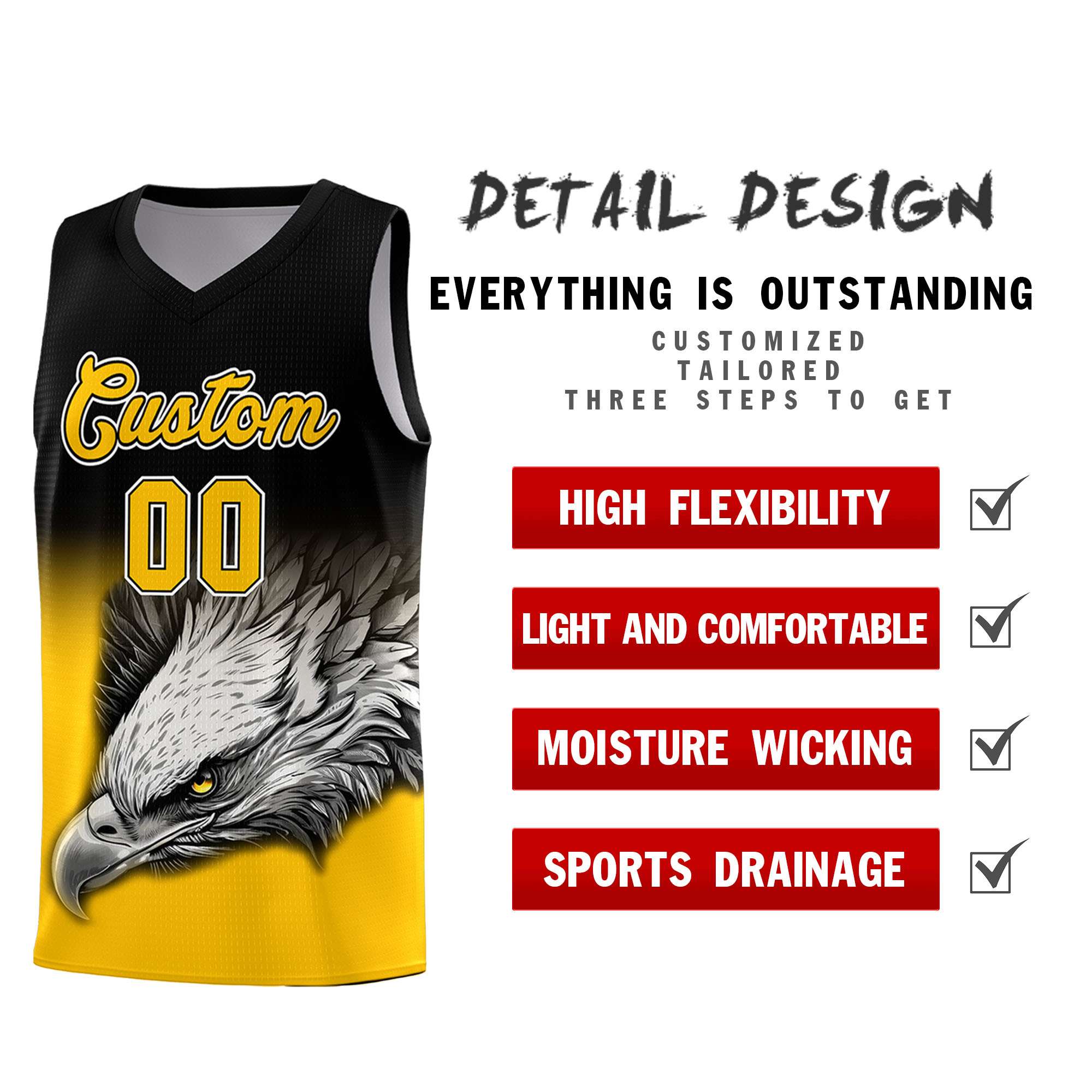 Custom Gray Green Basketball Kits with Eagle Pattern