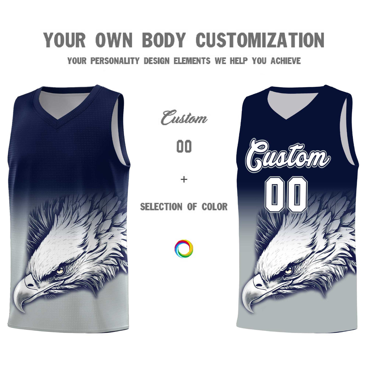 Custom Red Royal Basketball Kits with Eagle Pattern