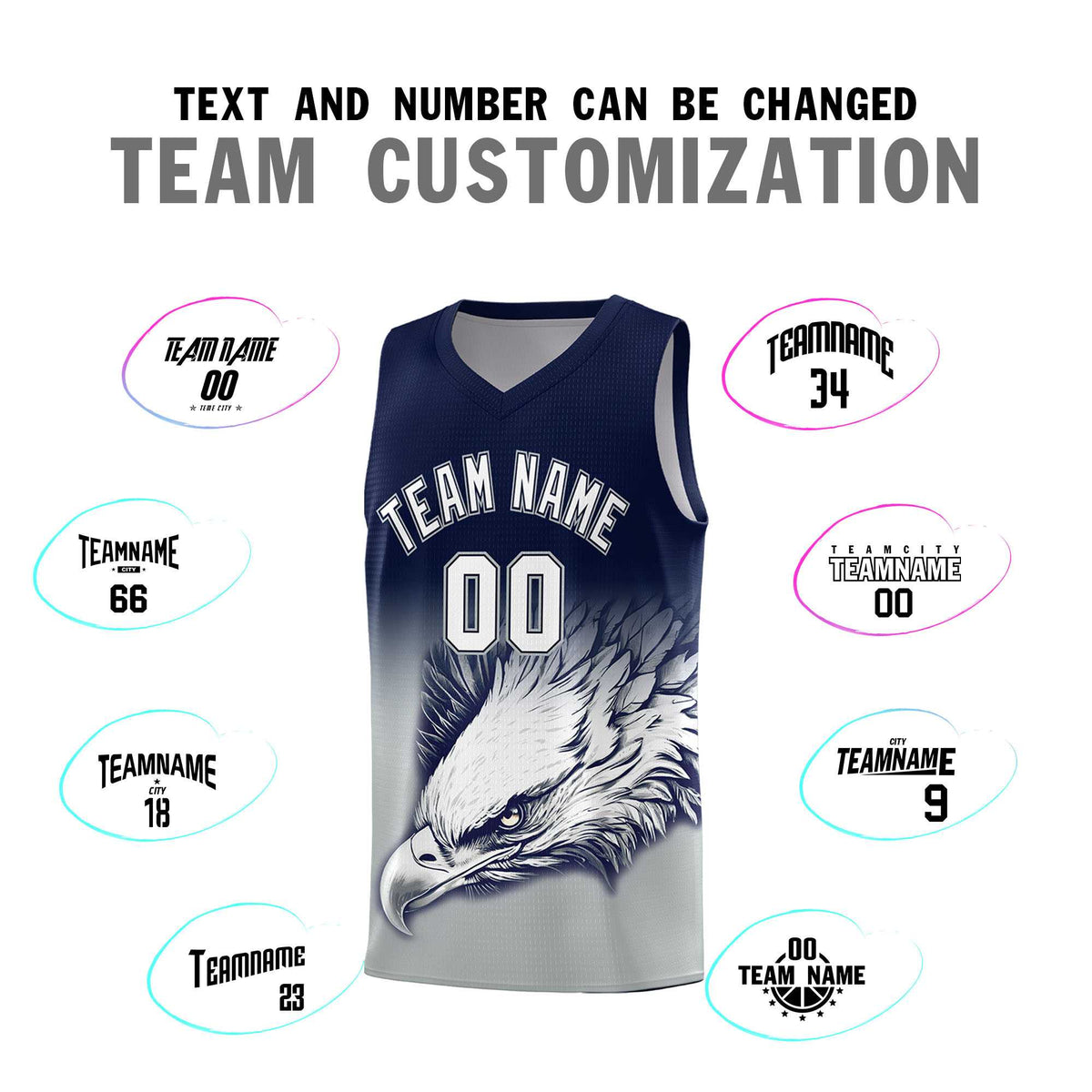 Custom Red Royal Basketball Kits with Eagle Pattern