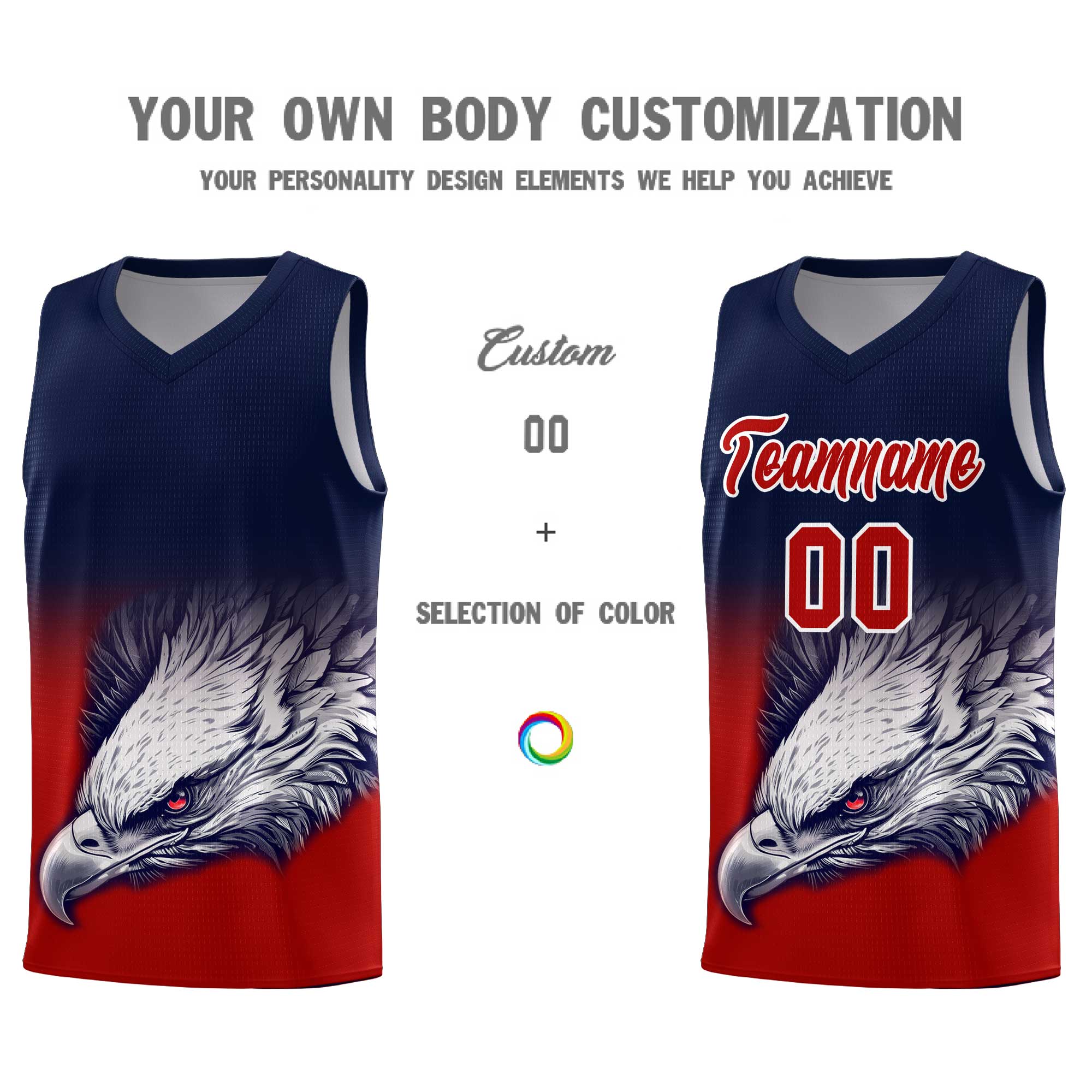 Custom Navy Neon Green Basketball Kits with Eagle Pattern
