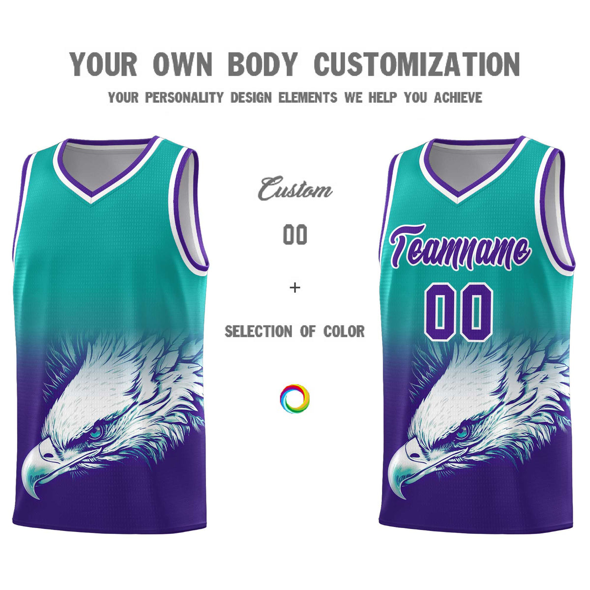 Custom Black Olive Basketball Kits with Eagle Pattern