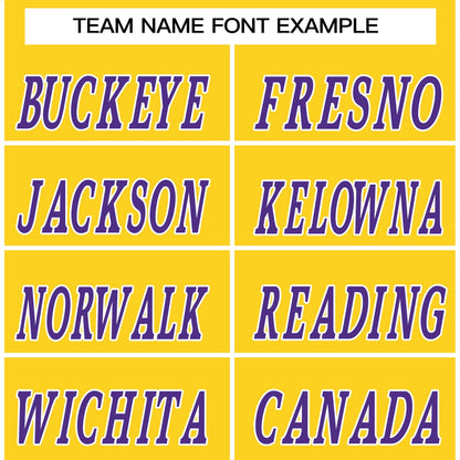 Custom Yellow Purple-White Personalized Basketball Shorts