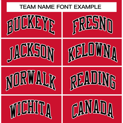 Custom Red Black-White Personalized Basketball Shorts