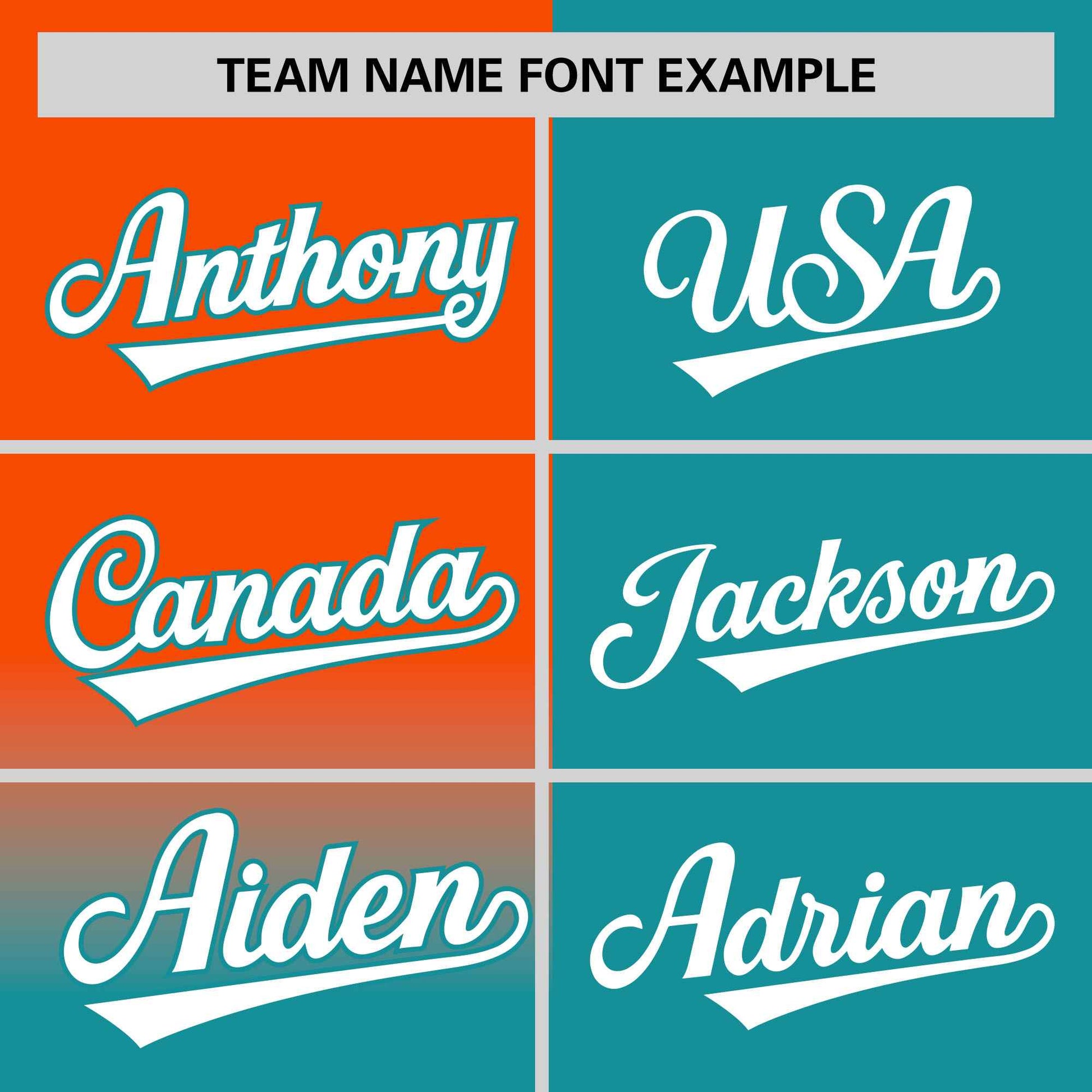 Custom Aqua Orange Personalized Half Gradient Design Authentic Baseball Jersey