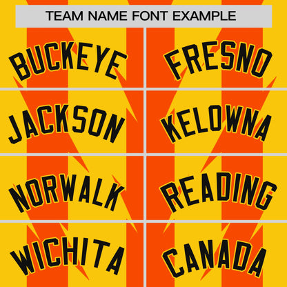 Custom Gold Orange Raglan Sleeves Blade Pattern Authentic Baseball Jersey