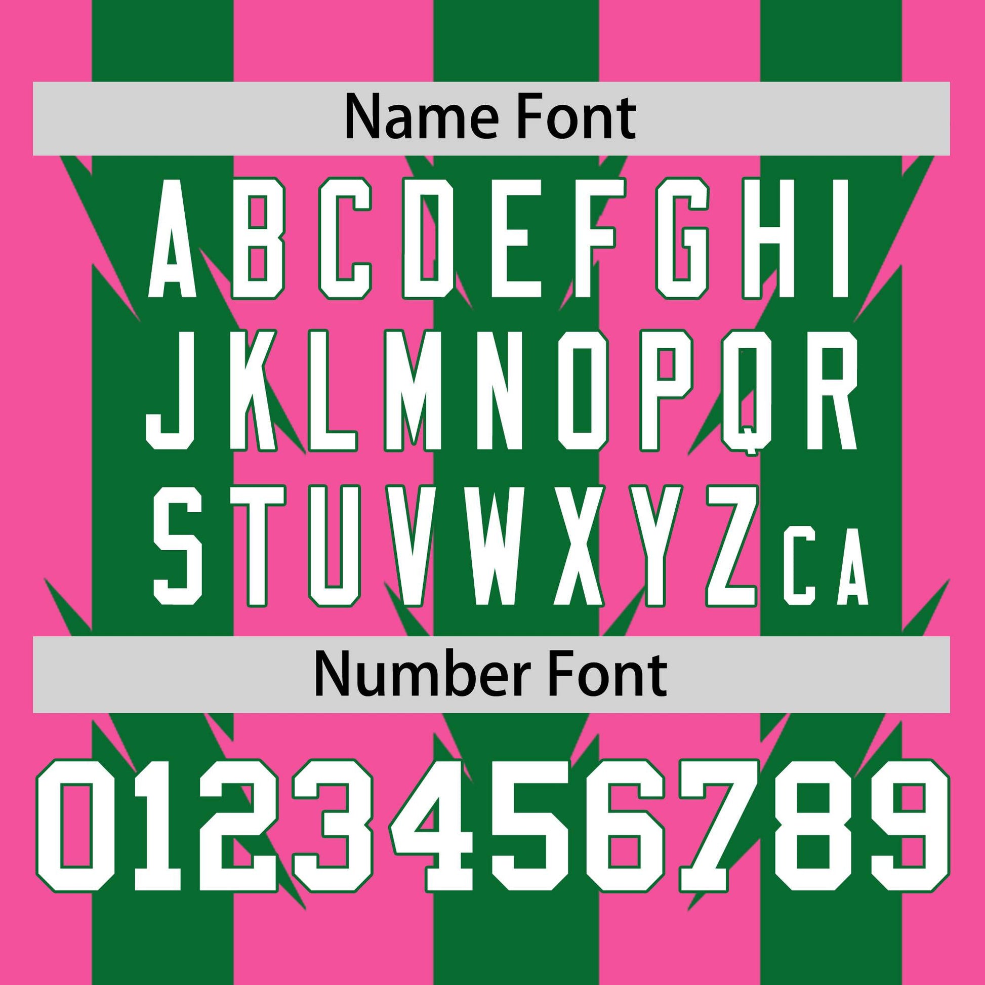 Custom Pink Kelly Green Raglan Sleeves Blade Pattern Authentic Baseball Jersey