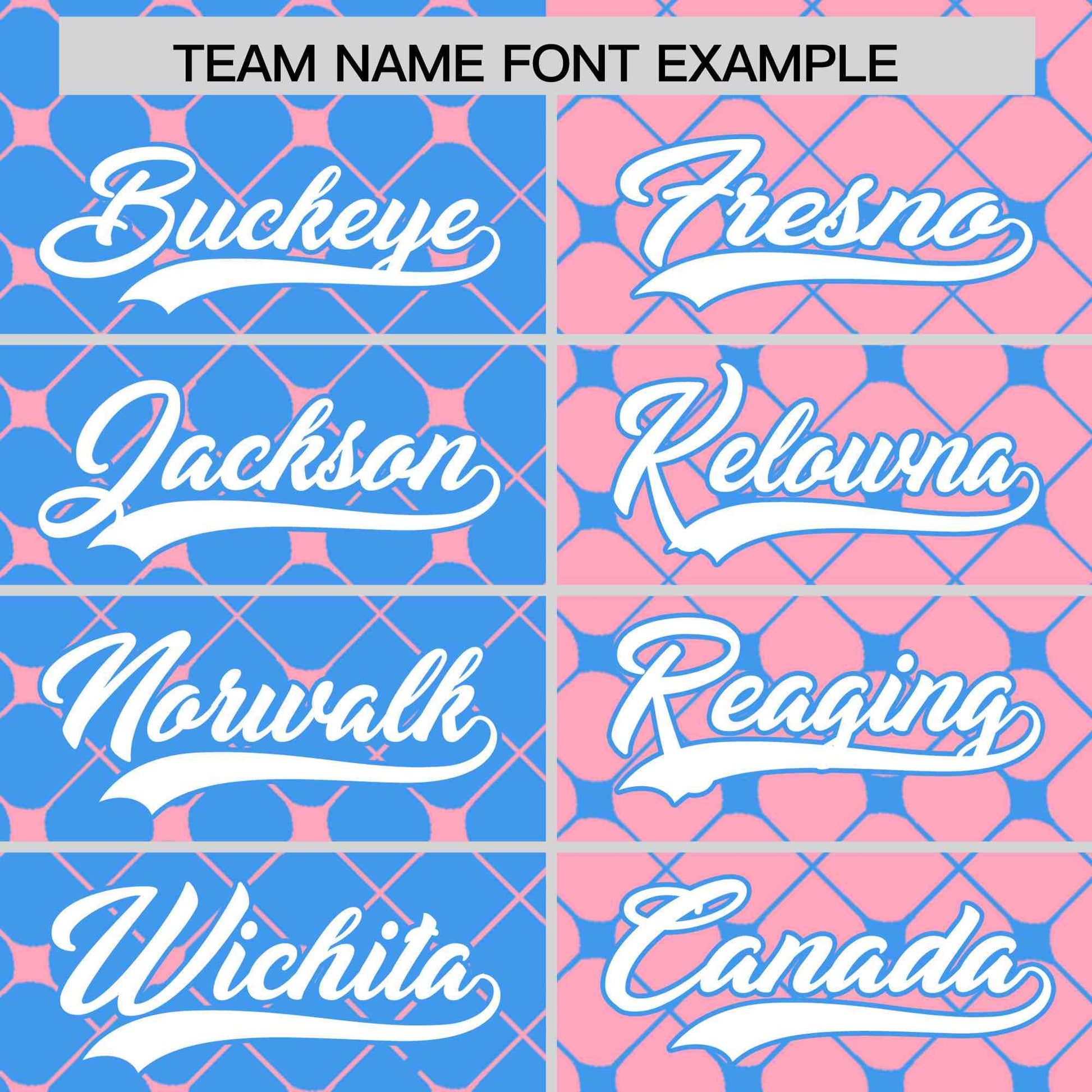 Custom Powder Blue Light Pink Split Fashion Plaid Design Authentic Baseball Jersey