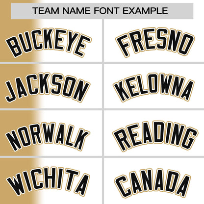 Custom White Old Gold Pinstripe Personalized Gradient Authentic Baseball Jersey