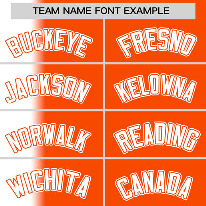 Custom Orange White Pinstripe Personalized Gradient Authentic Baseball Jersey