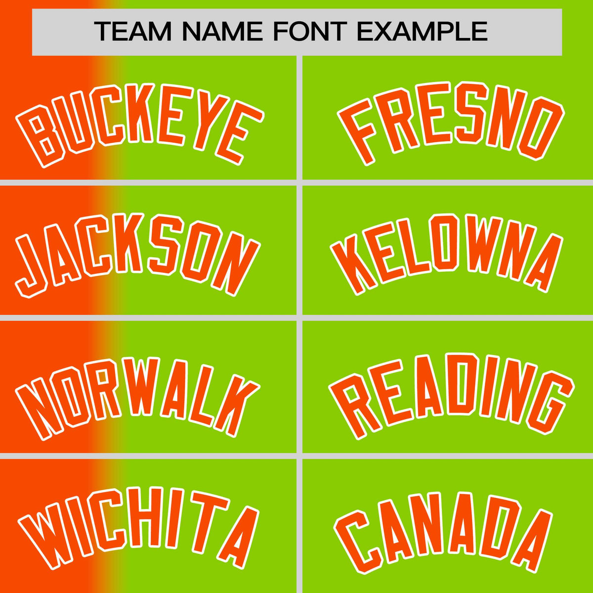 Custom Neon Green Orange Pinstripe Personalized Gradient Authentic Baseball Jersey