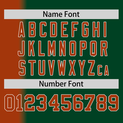 Custom Green Texas Orange Pinstripe Personalized Gradient Authentic Baseball Jersey