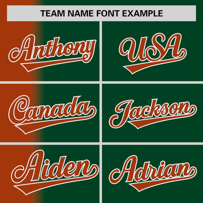 Custom Green Texas Orange Pinstripe Personalized Gradient Authentic Baseball Jersey