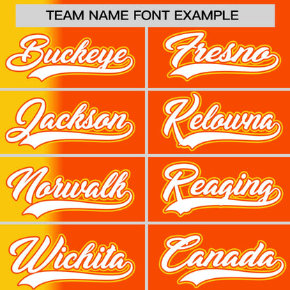 Custom Orange Gold Pinstripe Personalized Gradient Authentic Baseball Jersey