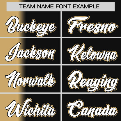 Custom Black Old Gold Pinstripe Personalized Gradient Authentic Baseball Jersey